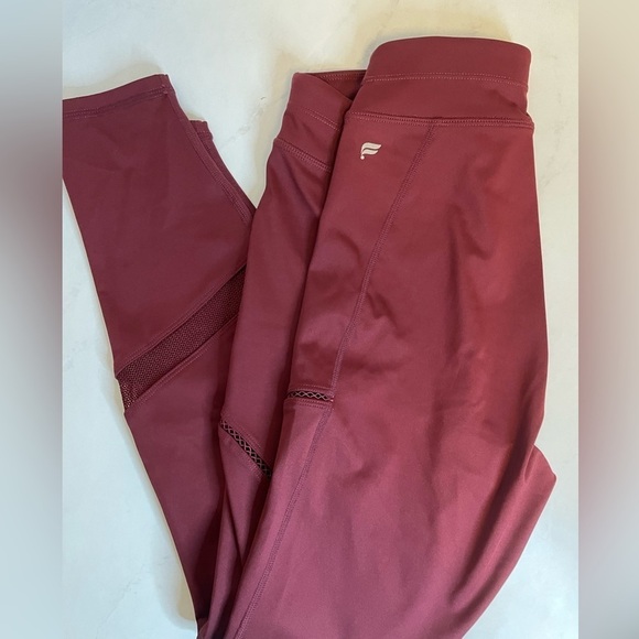 FABILETICS Burgundy High Waisted Leggings - Picture 4 of 11